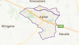 Kaart luchthavenvervoer in Aalter