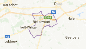 Kaart luchthavenvervoer in Bekkevoort