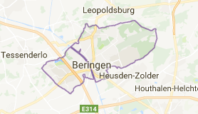 Kaart luchthavenvervoer in Beringen