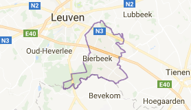 Kaart luchthavenvervoer in Bierbeek