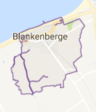Kaart luchthavenvervoer in Blankenberge