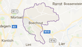 Kaart luchthavenvervoer in Boechout