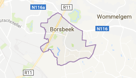 Kaart luchthavenvervoer in Borsbeek