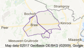Kaart luchthavenvervoer in Bree