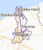 Kaart luchthavenvervoer in Brugge