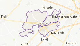 Kaart luchthavenvervoer in Deinze