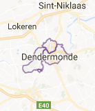 Kaart luchthavenvervoer in Dendermonde