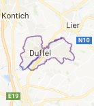 Kaart luchthavenvervoer in Duffel