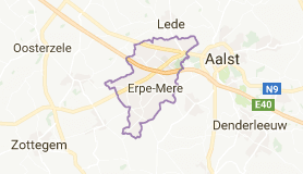 Kaart luchthavenvervoer in Erpe-Mere