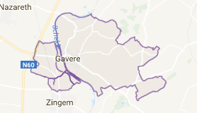 Kaart luchthavenvervoer in Gavere