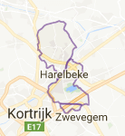 Kaart luchthavenvervoer in Harelbeke