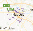 Kaart luchthavenvervoer in Hasselt