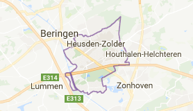 Kaart luchthavenvervoer in Heusden-Zolder
