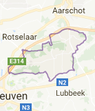 Kaart luchthavenvervoer in Holsbeek