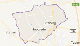 Kaart luchthavenvervoer in Hooglede