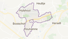 Kaart luchthavenvervoer in Hulshout