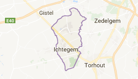 Kaart luchthavenvervoer in Ichtegem
