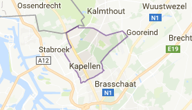 Kaart luchthavenvervoer in Kapellen