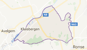 Kaart luchthavenvervoer in Kluisbergen