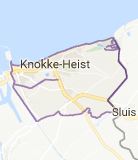 Kaart luchthavenvervoer in Knokke-Heist