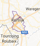 Kaart luchthavenvervoer in Kortrijk