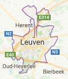 Kaart luchthavenvervoer in Leuven