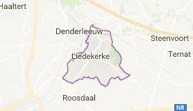 Kaart luchthavenvervoer in Liedekerke