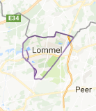 Kaart luchthavenvervoer in Lommel