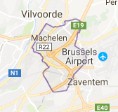 Kaart luchthavenvervoer in Machelen
