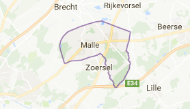 Kaart luchthavenvervoer in Malle