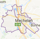 Kaart luchthavenvervoer in Mechelen