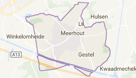 Kaart luchthavenvervoer in Meerhout