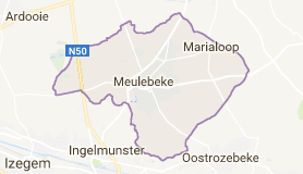 Kaart luchthavenvervoer in Meulebeke