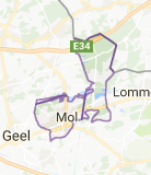 Kaart luchthavenvervoer in Mol