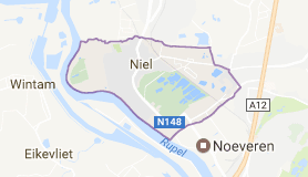 Kaart luchthavenvervoer in Niel