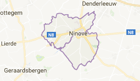 Kaart luchthavenvervoer in Ninove