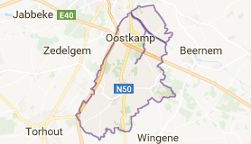 Kaart luchthavenvervoer in Oostkamp