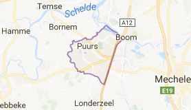 Kaart luchthavenvervoer in Puurs
