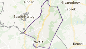 Kaart luchthavenvervoer in Ravels