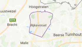 Kaart luchthavenvervoer in Rijkevorsel