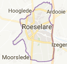 Kaart luchthavenvervoer in Roeselare