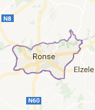 Kaart luchthavenvervoer in Ronse