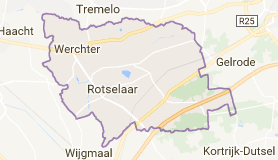 Kaart luchthavenvervoer in Rotselaar