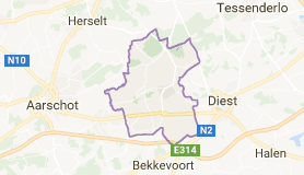 Kaart luchthavenvervoer in Scherpenheuvel-Zichem