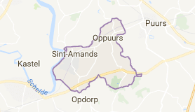 Kaart luchthavenvervoer in Sint-Amands
