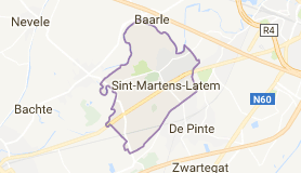 Kaart luchthavenvervoer in Sint-Martens-Latem