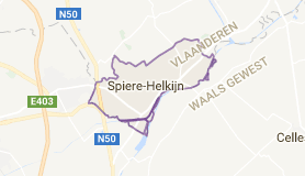 Kaart luchthavenvervoer in Spiere-Helkijn