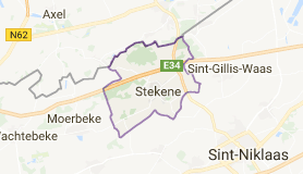 Kaart luchthavenvervoer in Stekene