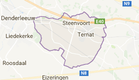 Kaart luchthavenvervoer in Ternat