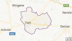 Kaart luchthavenvervoer in Tielt